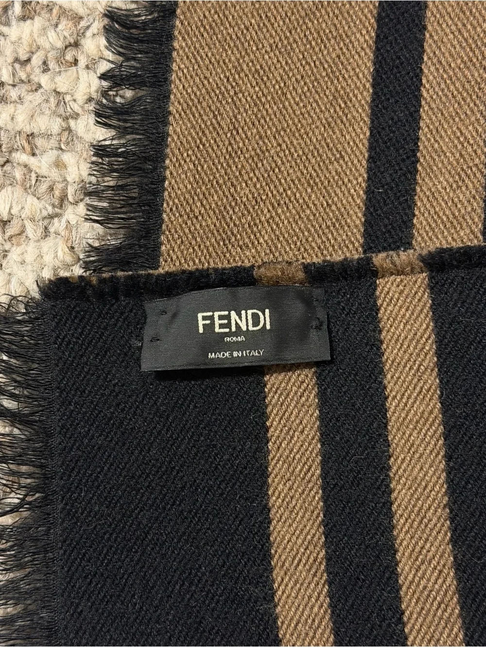 Fendi FF Wool Scarf & Glove Set